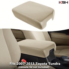 Fits 2007-2013 Toyota Tundra Leather Center Console Armrest Lid Cover Beige Tan