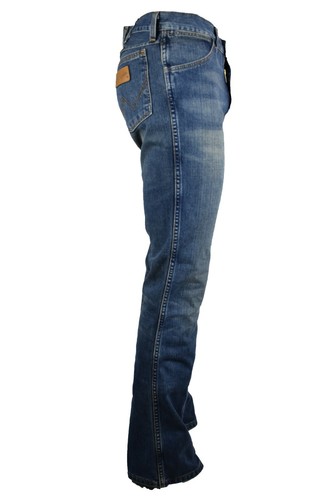 Wrangler jeans pantaloni da uomo a zampa bootcut svasati slim fit 28 w29 w30 w31 - Imagen 16 de 42
