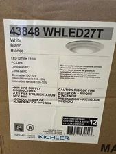 Box of 12 - Kichler 43848WHLED27T LED Flush Mount , White