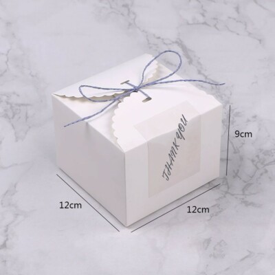 100x White Paper Boxes Birthday Party Wedding Favour soap Cake Favor Gift Boxes