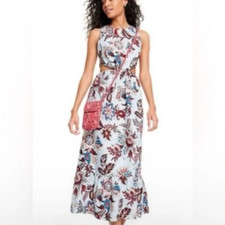 NWT Rhode x Target Blue Floral Cutout Midi / Maxi Dress sz XS