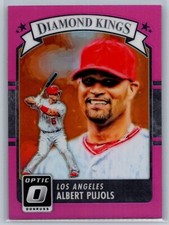 2016 panini donruss optic baseball albert pujols diamond kings pink prizm #13