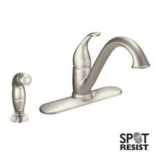 Moen 7840SRS Camerist Standard Kitchen Faucet w Side Spray Spot Resist Stainless