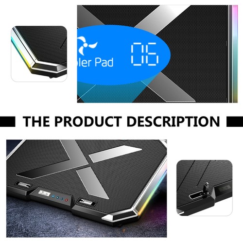 LED Cooling Pad Laptop Stand Mit Lüfter Laptop Cooling Stand Laptop Cooling Pad - Bild 12 von 12