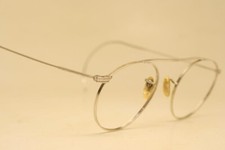 Vintage Eyeglasses AO Silver Frames 45X42mm Aviator 1940s Panto Antique Glasses