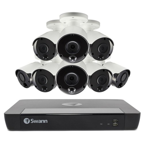 Swann 4K NVR 8 16 Channel CCTV Security System 2TB Heat Motion NHD-885 Camera - Afbeelding 1 van 6