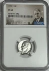 1959 NGC PF69 Proof Dime 90% Silver Franklin D Roosevelt Portrait Label