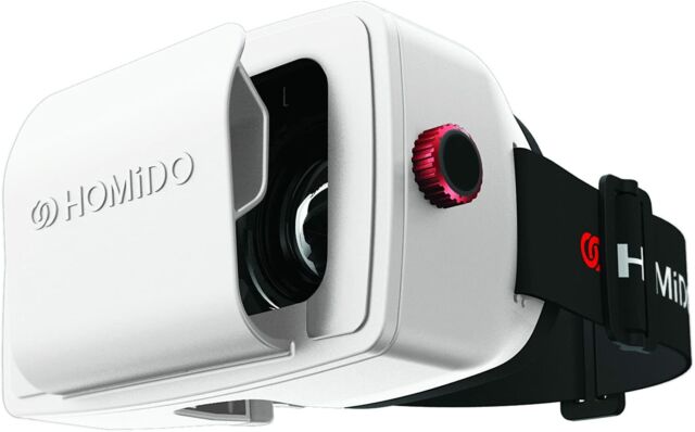 Homido Virtual Reality Headset f(White) Headset Fit for 4&amp;#039;-6&amp;#039; Smartphones PE10420