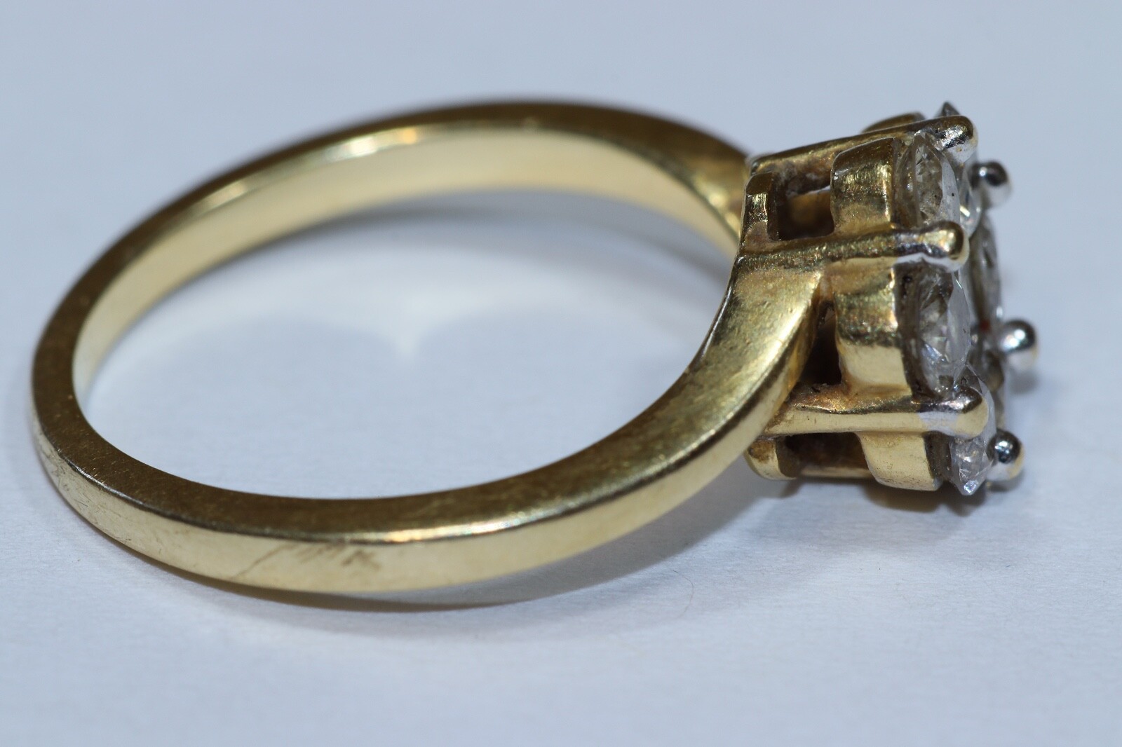 14k Diamond Cluster Ring - image 3