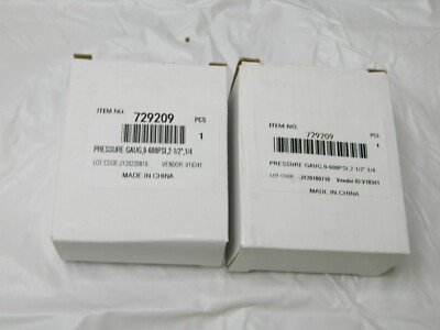 #ad Pressure Gauge: 2 1 2″ Dial 1 4″ Thread NPT Qty 2 729209 $28.00