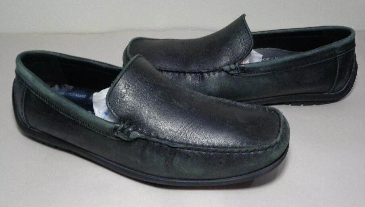 Scarpe mocassini uomo HOLTON in pelle nera Ecco taglia da 10 a 10 5 Eur 44