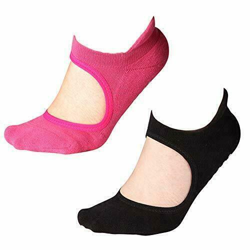 Yoga Socks Non Slip Skid Pilates Ballet Barre with Grips Cotton C31 - Picture 1 of 4