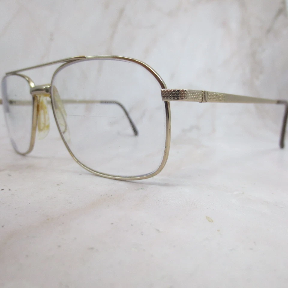 Stetson 178 Zyloware 057 Eyeglasses Frame Men's Gold Metal Full Rim Square 57-16 - Image 2 of 4