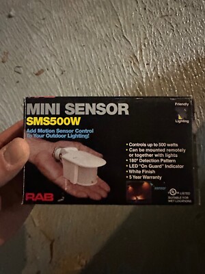 SMS500 Mini Sensor, 180 Degrees Detection Pattern, 500W Power, 120V, White Color