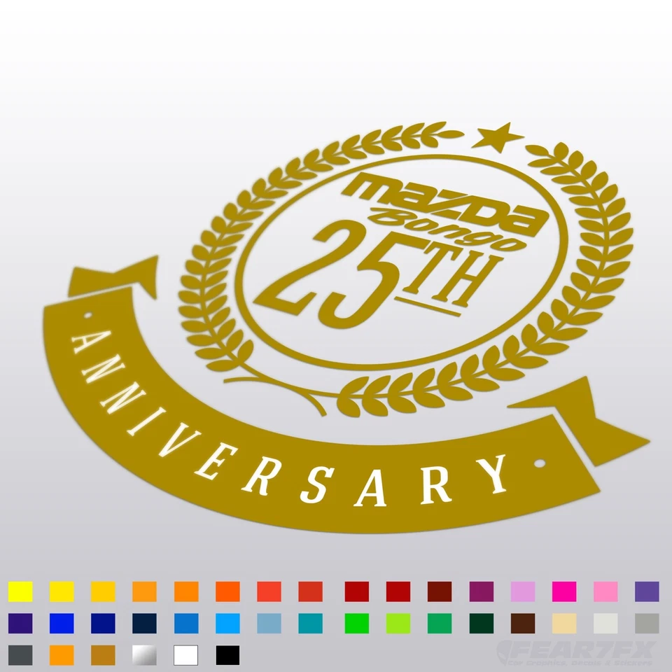 Mazda Bongo Celebrating 25th Anniversary Badge Vinyl Decal Sticker 4WD Friendee - Image 3 of 4