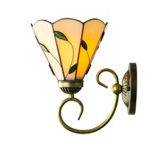 Image of Tiffany Stained Glass LED Wall Sconce Single Lamp Tiffany Indoors Wall Light