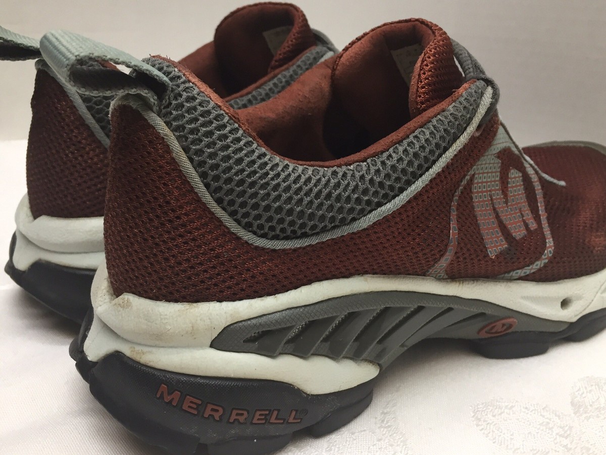Merrell Men\'s Helium Ventilator Mesh Lace Up Athletic Hiking Shoes Brown Size 8 Merrell All Out Blaze Ventilator Mid Waterproof Hiking Boot  main image 4