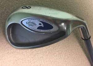 titanium callaway irons graphite shaft rh flex firm iron golf club