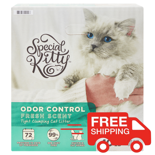 Special Kitty Odor Control Tight Clumping Cat Litter, Fresh Scent, 40