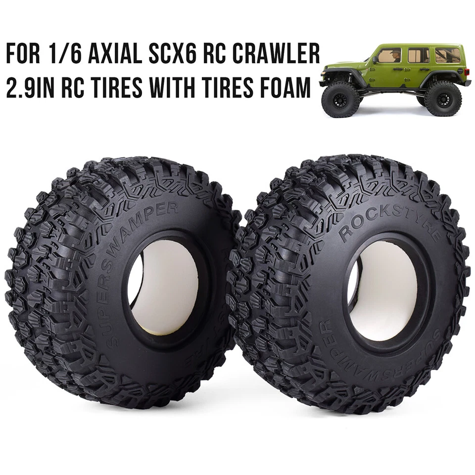 Austar 2,9 Zoll RC Gummireifen 180mm für Axial SCX6 AXI05000 1/6 RC Crawler Car - Bild 2 von 4