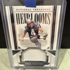 2023 National Treasures #HEI-AVI Adam Vinatieri JERSEY NUMBER 5/49 Heirlooms