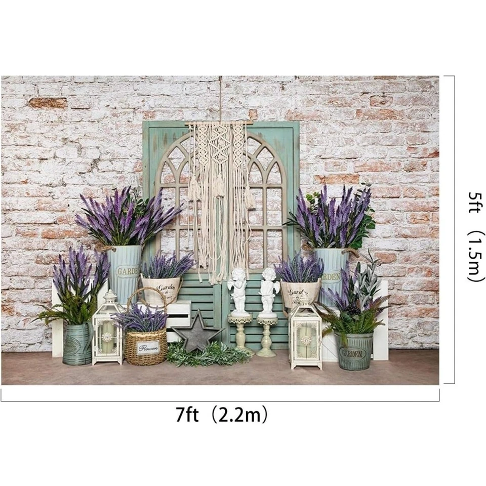 Кирпичный настенный лавандовый фон для фотостудии - Изображение 2 из 3