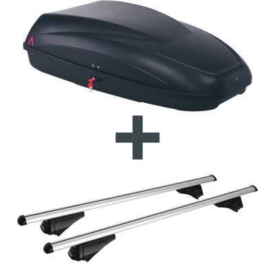 Dachbox G3 Krono 320 + Dachträger Menabo Tiger für Opel Zafira B Typ A05 Neuware