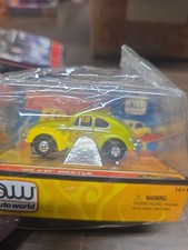 Auto World Slot Car Racer '66 Lime Green Flamed VW Beetle RARE