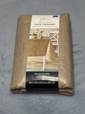 Mainstays PEVA Tablecloth 60x102 Rectangle Brownstone Waterproof