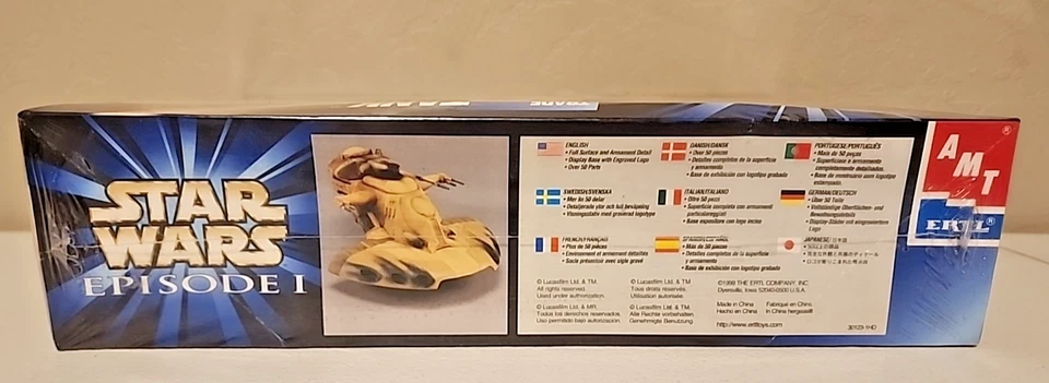 AMT Star Wars Episode 1 Trade Federation Tank Kit # 30123 Factory Sealed Dented - Image 4 of 4