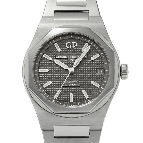 GIRARD-PERREGAUX Laureato 42Mm 81010-11-231-11A Blue Men's Used Watch #51026