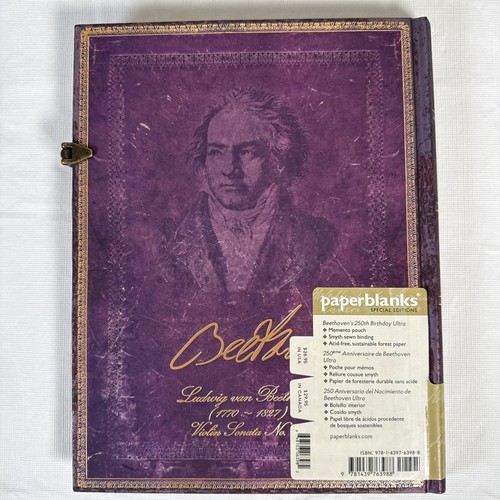 Nuevo Diario Paperblanks Ultra Forrado 7x9" BEETHOVEN 25º Cumpleaños Edición Especial - Imagen 4 de 7