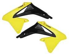 Cycra Powerflow Radiator Shrouds Yellow fits Suzuki RM-Z450 2008-2017