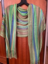 Authentic Missoni Women Scarf w/Fringe Rayon. 68" x 19" Made in Italy EUC