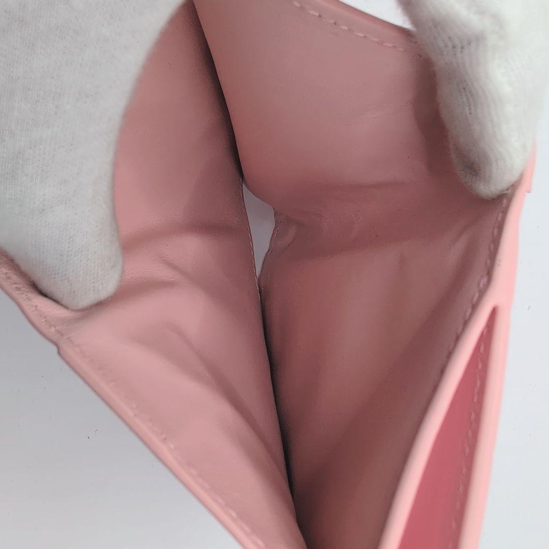 Bottega Veneta Pink Leather Bifold Wallet Max Intercciato Men's Women's Japan thumbnail 7