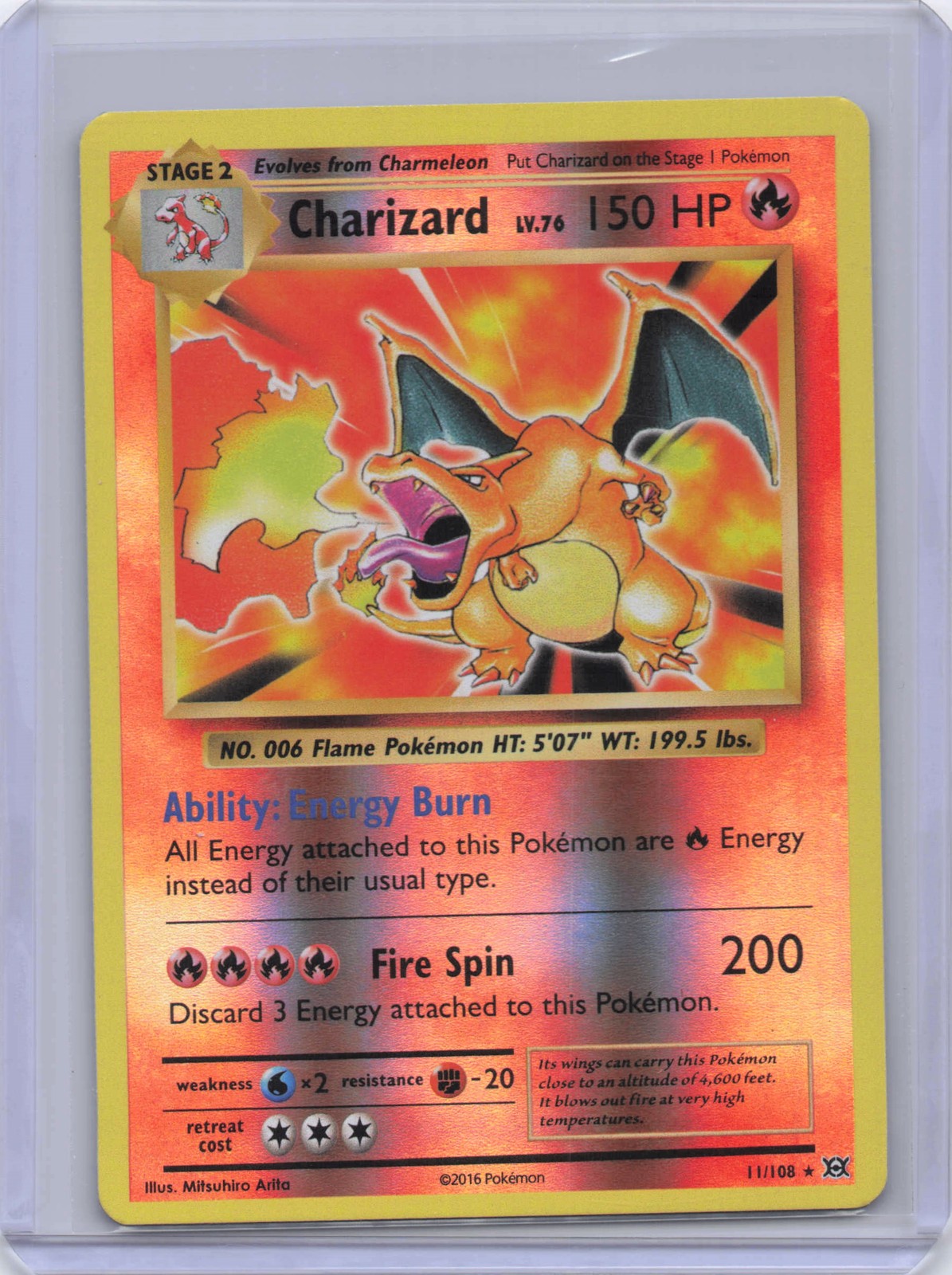 Charizard 11/108 XY Evolutions Reverse Holo NM