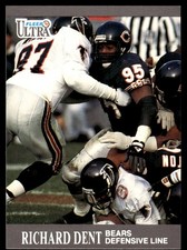 Richard Dent 1991 Ultra #155 Chicago Bears NFL READ FREE SHIPPING AutographDen