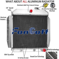 3 Core Radiator For 1955-1959 56 57 58 Chevy Truck 3100 3200 3400 3500 3600 3800