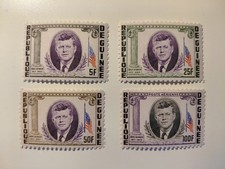 Timbres Guinée 1964 (décès du président JFK),MNH,OG