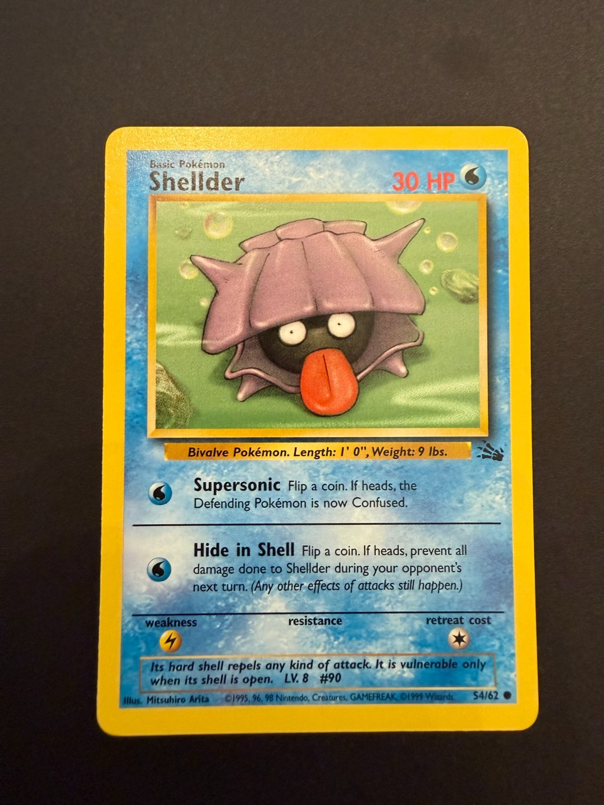 Pokémon TCG Shellder Fossil 54/62 Regular Near Mint!