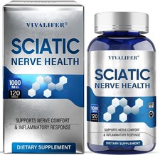 Sciatic Nerve Support Supplement 120 Capsules R-ALA B Complex For Back Relief