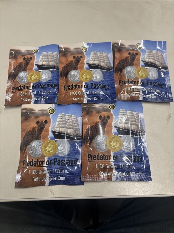 Breakmint Predator or Passage 1/12 Silver Or Gold Chase Sealed New- Lot Of 5!