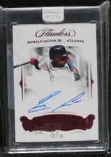 2018 Panini Flawless Signatures Ruby 16/20 Ronald Acuna Jr #FS-RAJ Auto 0y8e