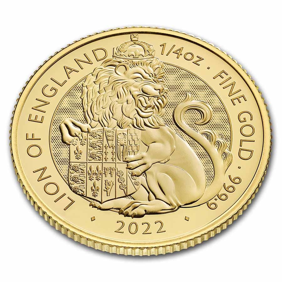 保証書有　2oz 純銀　2022 ロイヤルチュダービースト　ライオン 2022 Royal Tudor Beasts Lion of England 2 oz Silver Coin in