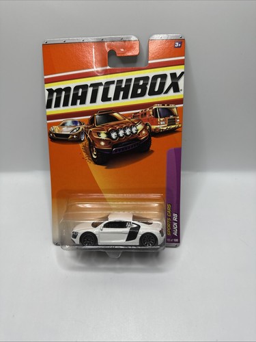 Matchbox Sports Cars (2009) weiß Audi R8 Die-Cast Spielzeugauto 15/100 SCHNELLER VERSAND