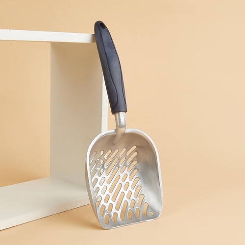 Chi-buy Navy Handle Giant Metal cat Litter Scoop Stainless Steel Oblique Hole...