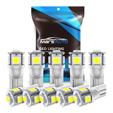 10 Pack 194 T10 168 2825 LED Bulbs 6000K White Car Interior License Lights