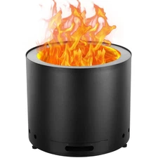 Uimoso 15" Dia Smokeless Fire Pit Stove Bonfire Wood Burning Stainless Steel