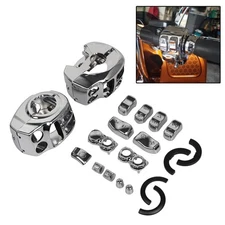 Aluminum Handlebar Control Switch Housing Cap Button Fit For Harley Street Glide