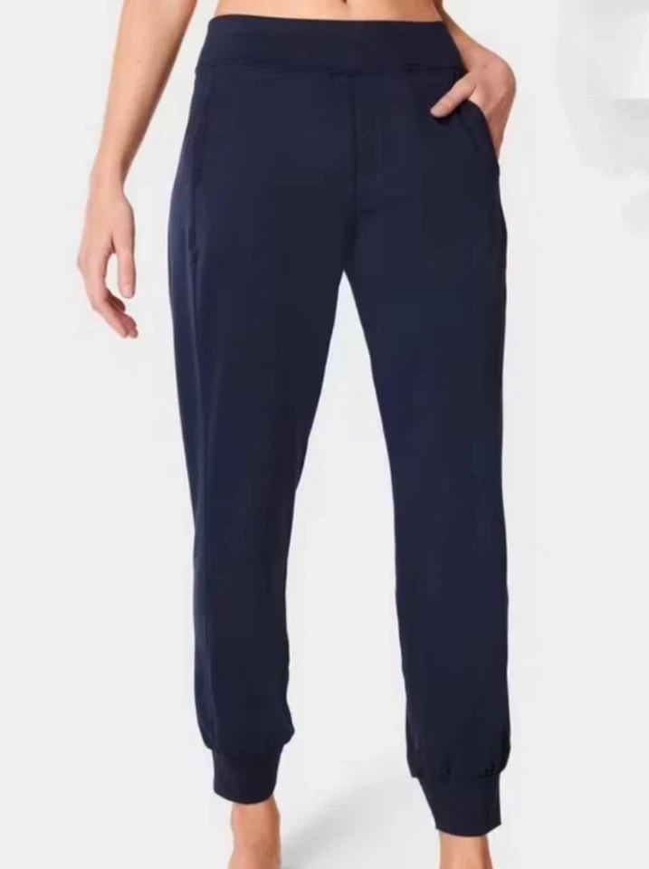 Sweaty Betty Womens Gary Yoga Joggers Trousers Navy Blue Medium Reg Leg 27” - Image 4 of 4